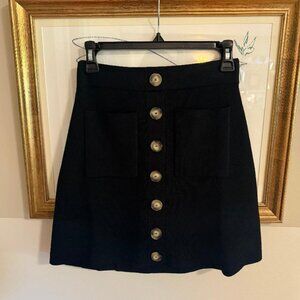 NWT Sezane Louisa Skirt in black size S